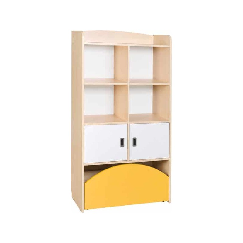 Armoires Honico Plus 2 portes + 4 étagères + bac mobile