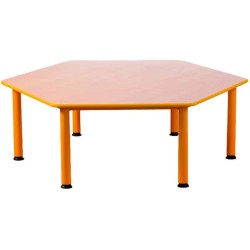 Table DOMINO, hexagonale hauteur réglable