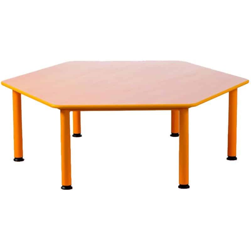 Table DOMINO, hexagonale hauteur réglable
