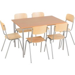 Set de 1 Table  avec 6 chaises