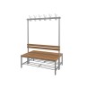 Banc vestiaire double face