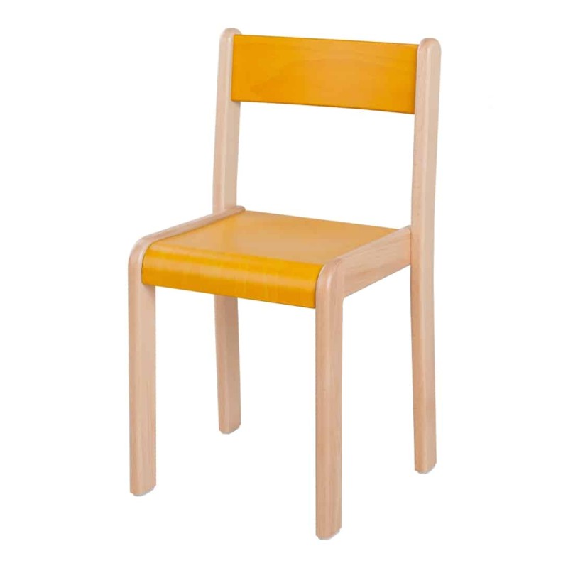 Chaises en bois massif H 26, 30 ou 35 cm couleur