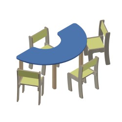 Table EMPATIA DEMI-CERCLE