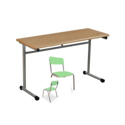 Set : Table ROBUSTE +2 chaises STRATIFIEES