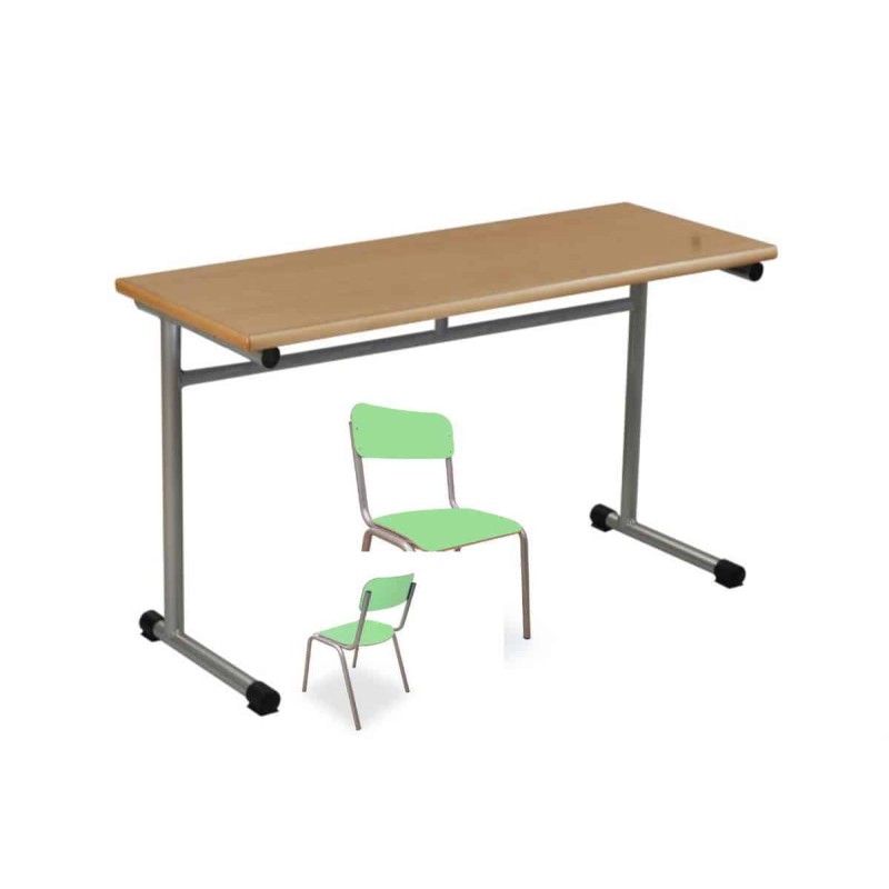 Set : Table ROBUSTE +2 chaises STRATIFIEES