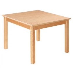 Table en bois massif 80 x 80 cm