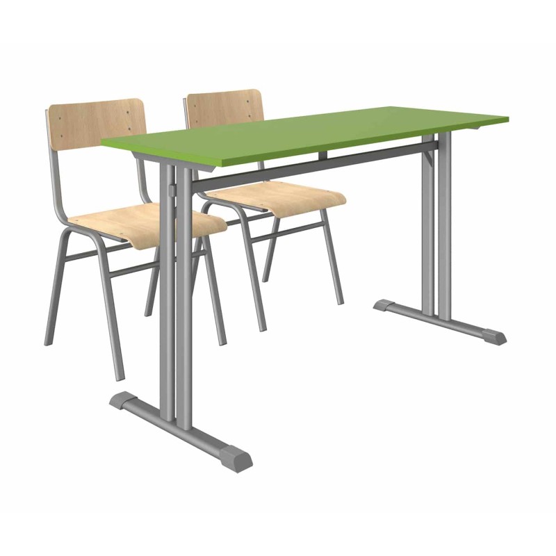 Table « ATLAS » 2 places avec ou sans casiers :Honico mobilier scolaire