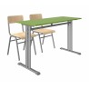 Table « ATLAS » 2 places avec ou sans casiers :Honico mobilier scolaire