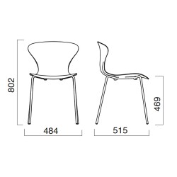 Chaise coque polypropylène