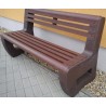 Banc public avec dossier en plastique recyclé