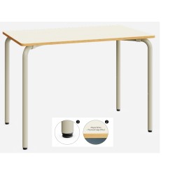 Bureau scolaire rectangulaire plateau mélaminé structure métallique