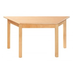 Table en bois massif trapèze 120 x 60 x 60 cm