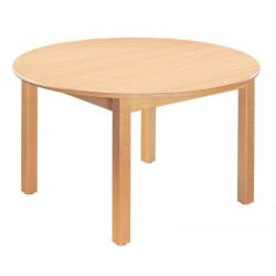 Table en bois massif ronde 100 cm