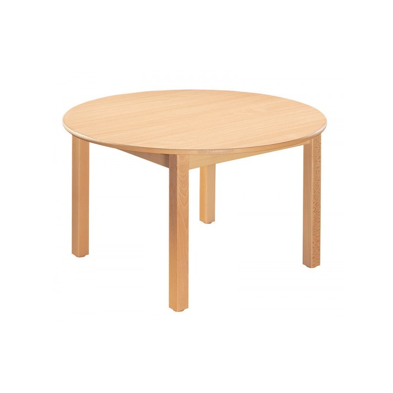 Table en bois massif ronde 100 cm
