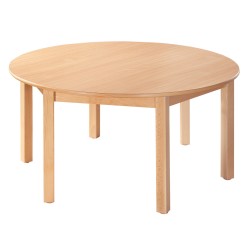 Table en bois massif ronde 120 cm