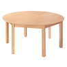 Table en bois massif ronde 120 cm