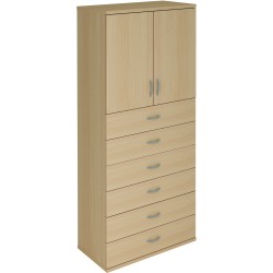 Bureau Armoires en bois, 6 tiroirs 2 portes