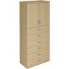 Bureau Armoires en bois, 6 tiroirs 2 portes