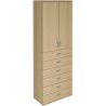 Bureau Armoires en bois, 6 tiroirs 2 portes