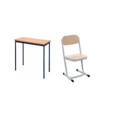 Table/chaise: 1Table stratifiée 70 x 50 cm + chaise appui sur table