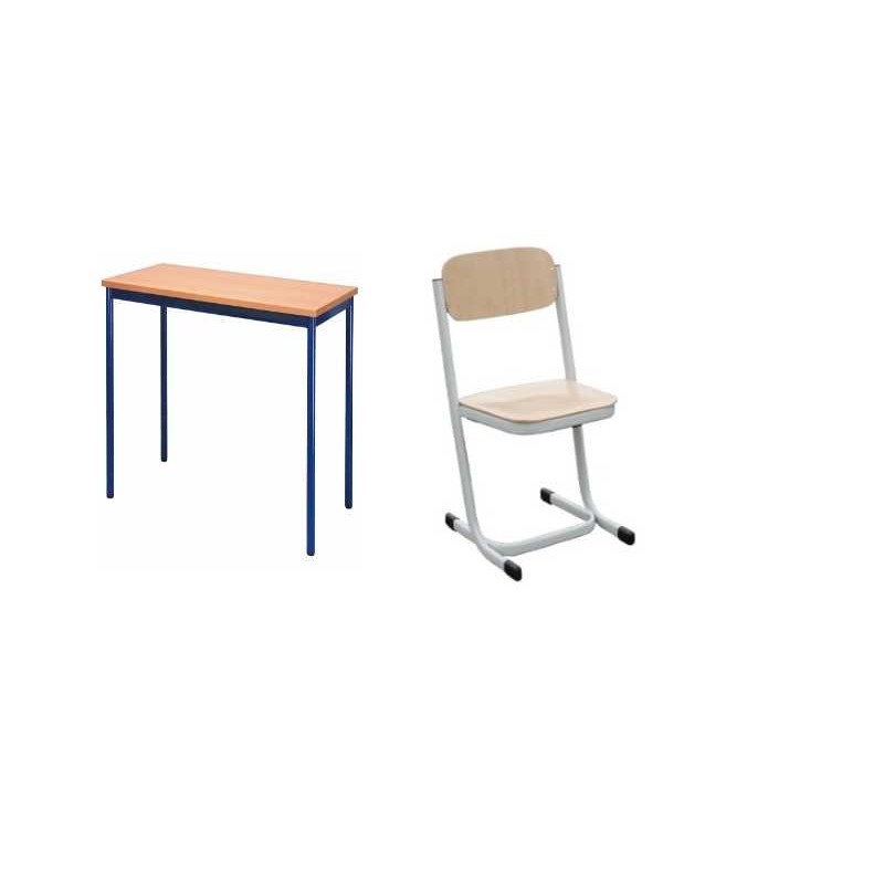Table/chaise: 1Table stratifiée 70 x 50 cm + chaise appui sur table