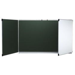 Tableau Triptyque 120/200 cm, Vert ouvert, Blanc fermé