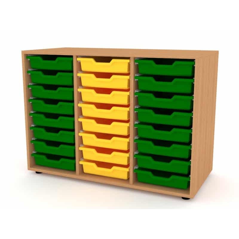 Armoire en bois NELI 24 bacs