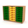 Armoire en bois NELI 24 bacs