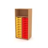 Armoire en bois NELI 24 bacs 1 niche