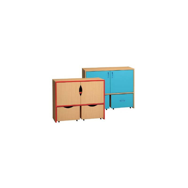 Armoire Honico Class 2 portes+2 caissons mobiles