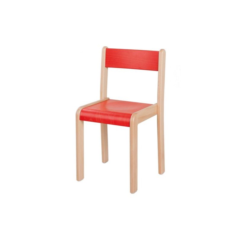 Chaises en bois massif H 38 cm couleur