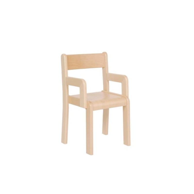 Chaises en bois massif H 18 ou 22 cm accoudoirs