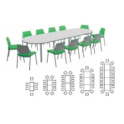 Table "Ovale" 14 pers
