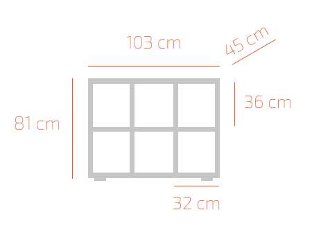 Armoire à 6 cases