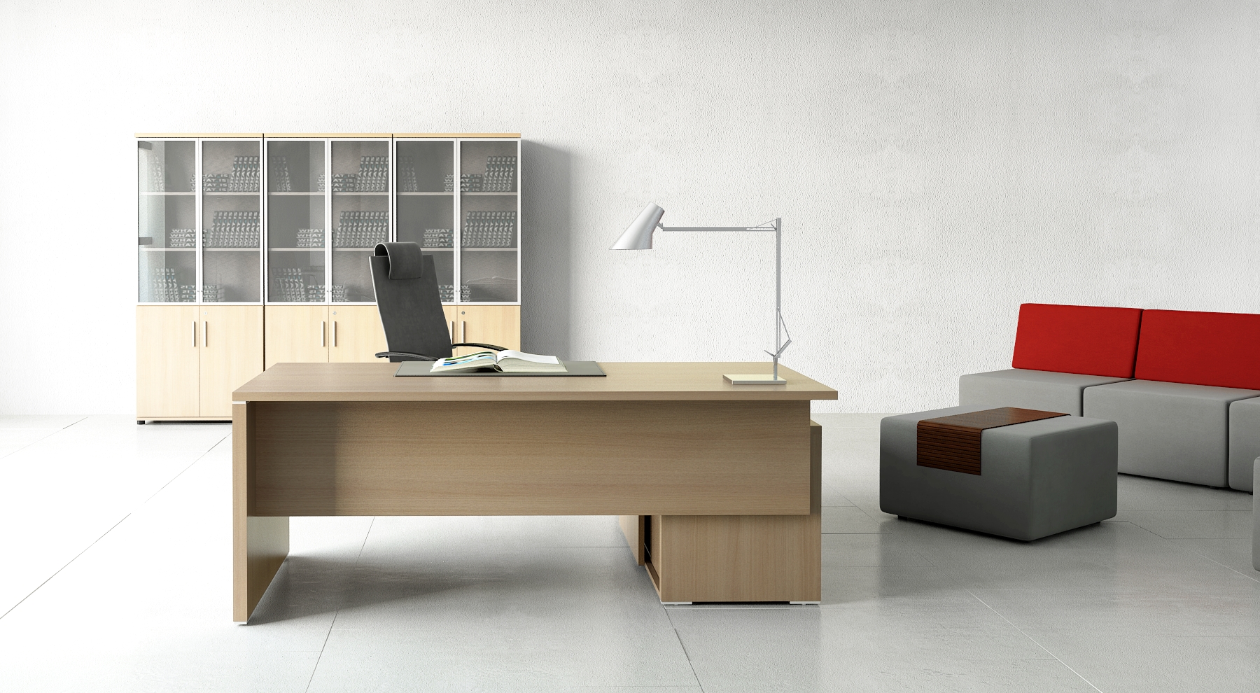 bureau avec armoire desserte